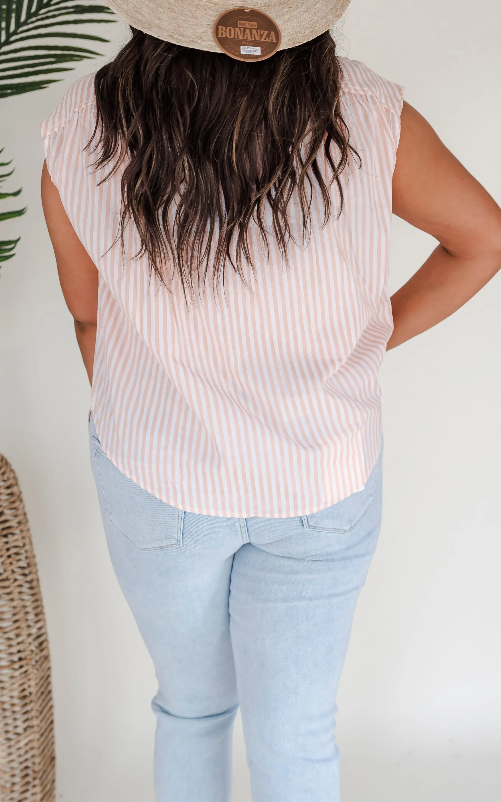 Out of Office V Neck Collar Button Down Top - Final Sale**