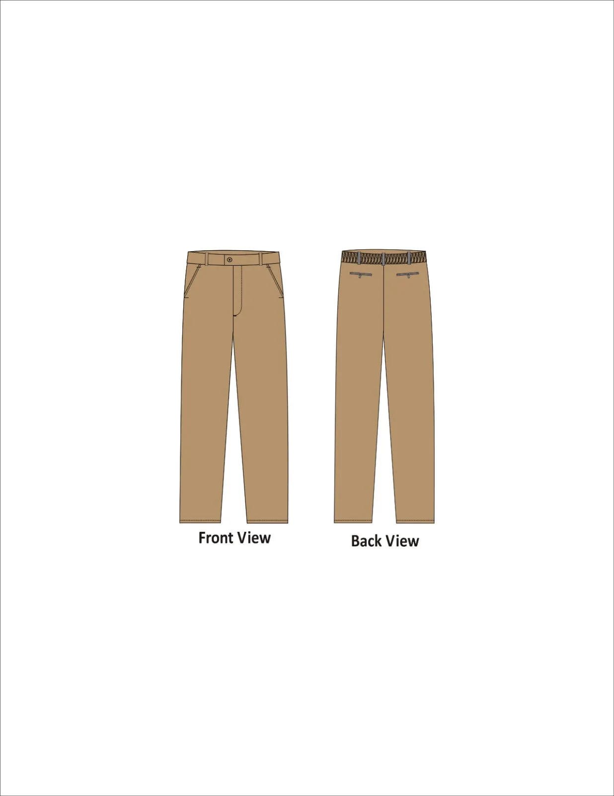 PANT KHAKI FOR BOYS ROOTS IVY ( LENGHT )