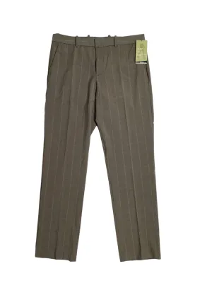 Perry Ellis Mens Modern fit Dress Pants 42 / 30 Dark Beige Check Stretch