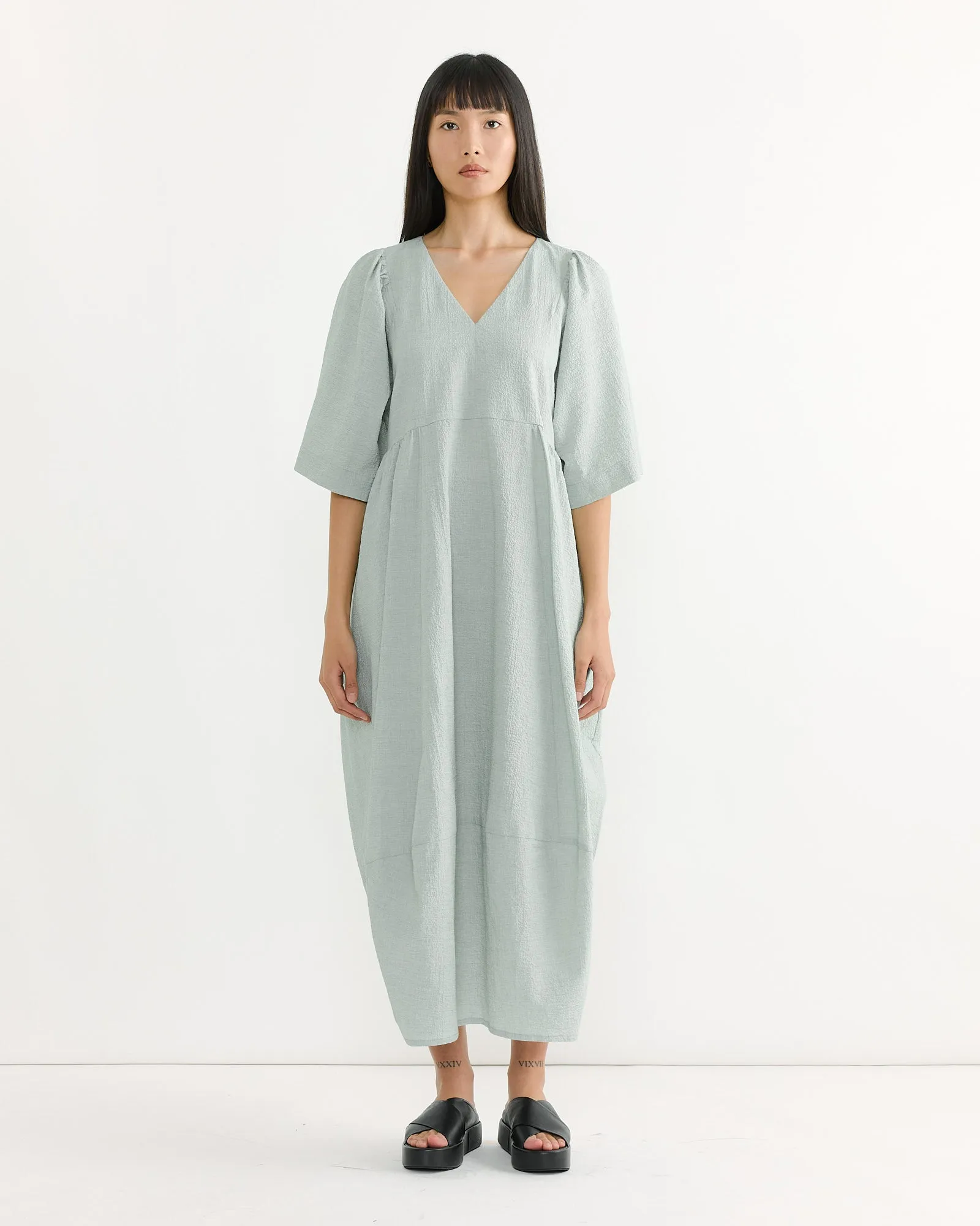 Pump Dress in Moss Green
