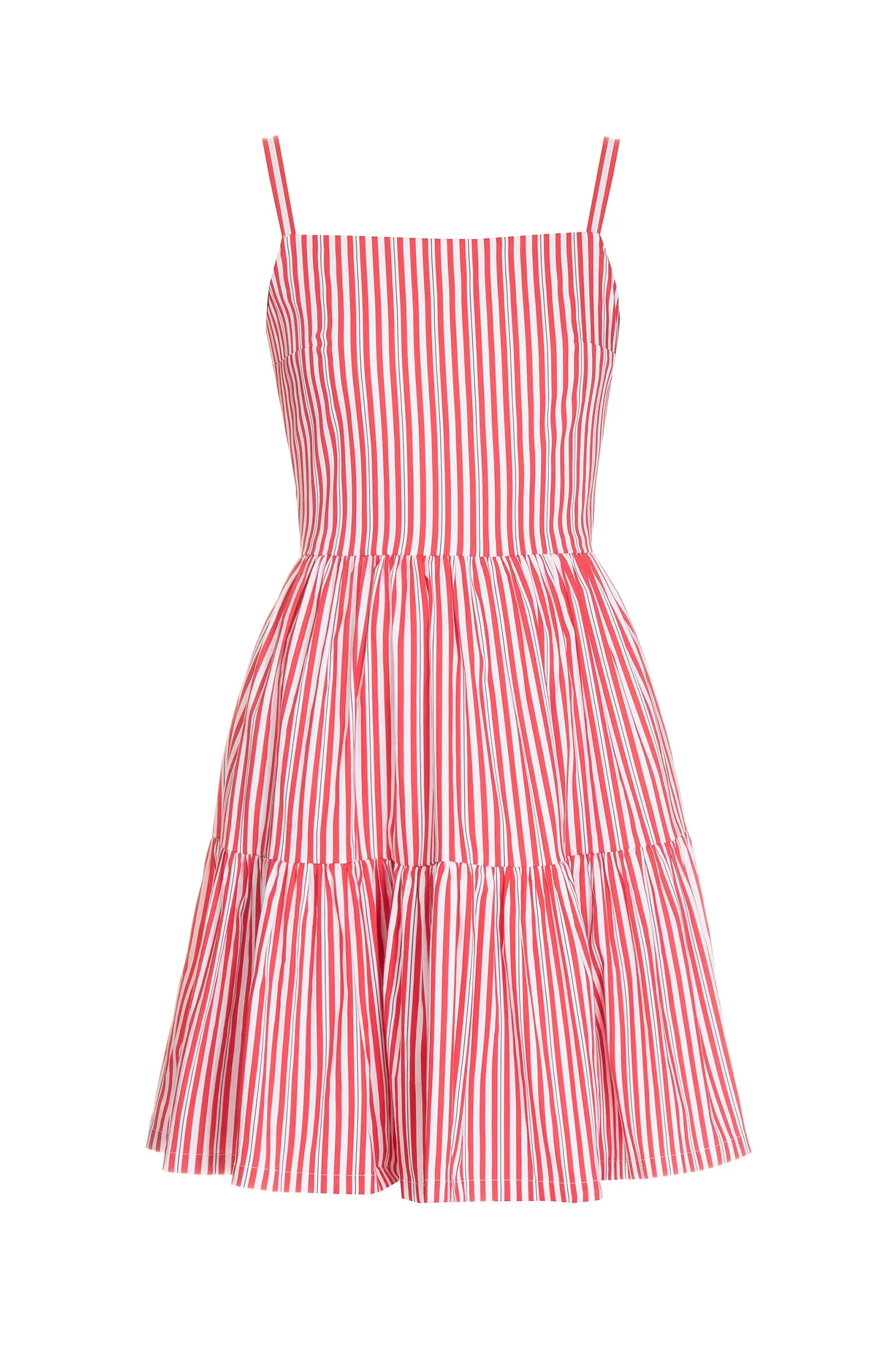 Rubi Red Cotton Mini Dress