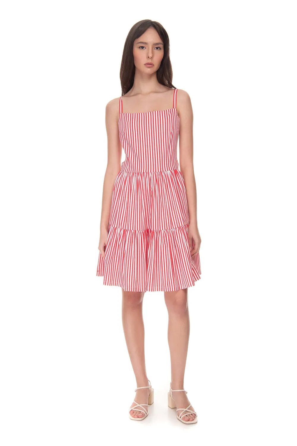 Rubi Red Cotton Mini Dress