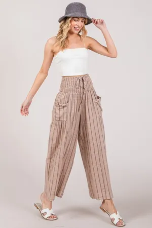 SAGE   FIG Cotton Gauze Wash Stripe Pants