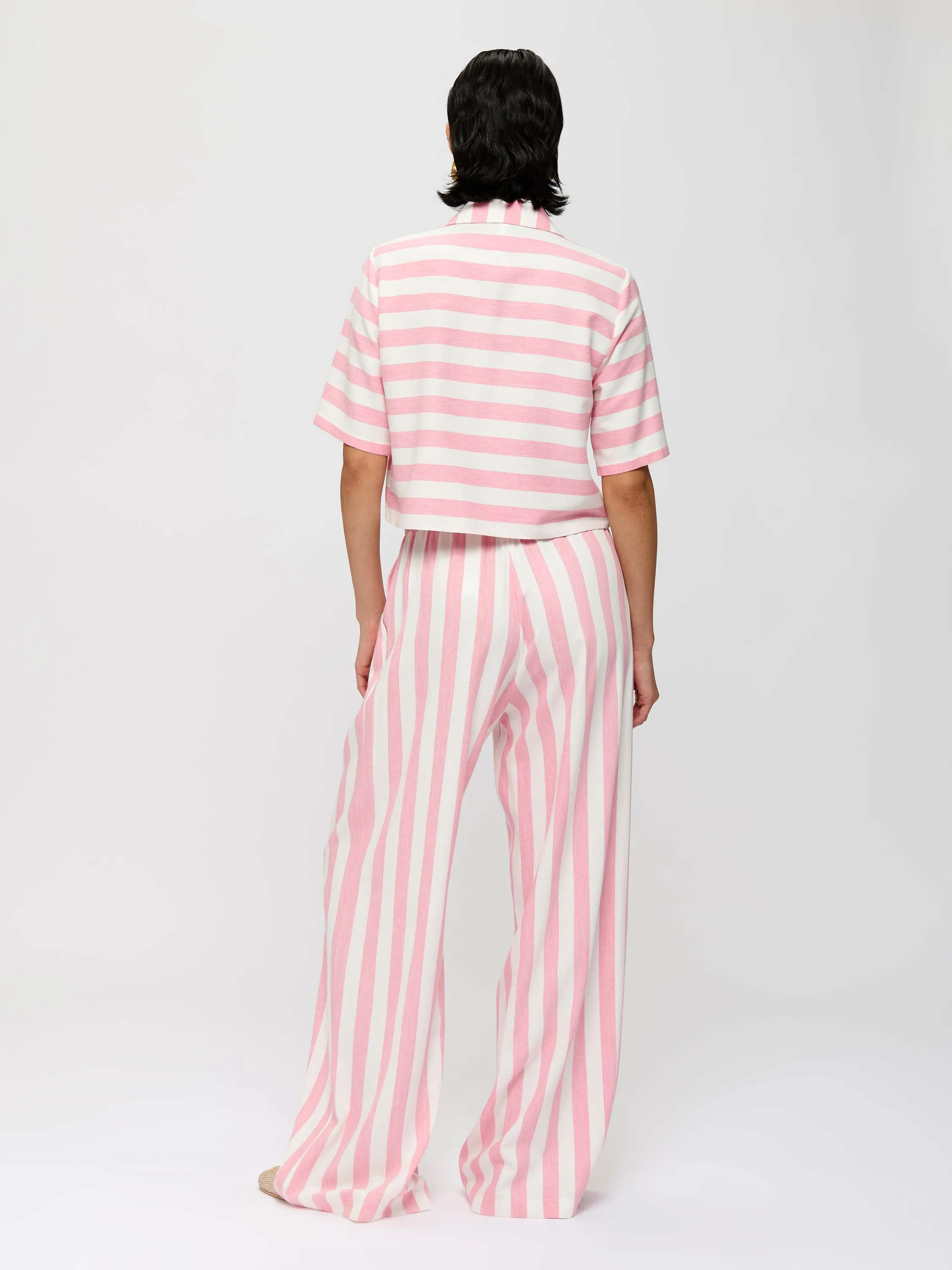 Striped Cropped Shirt