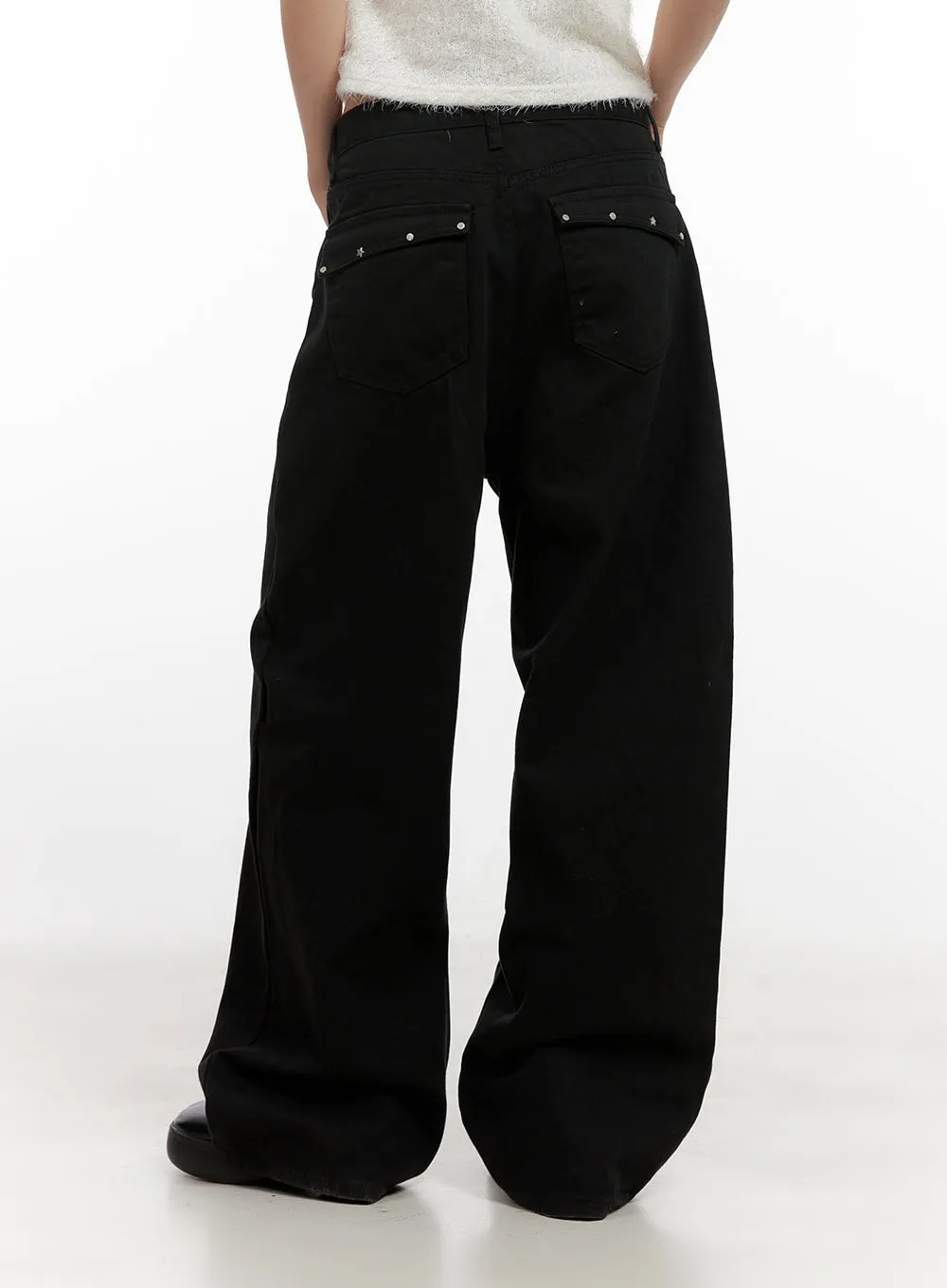 Studded Comfy Wide-Fit Pants CN416