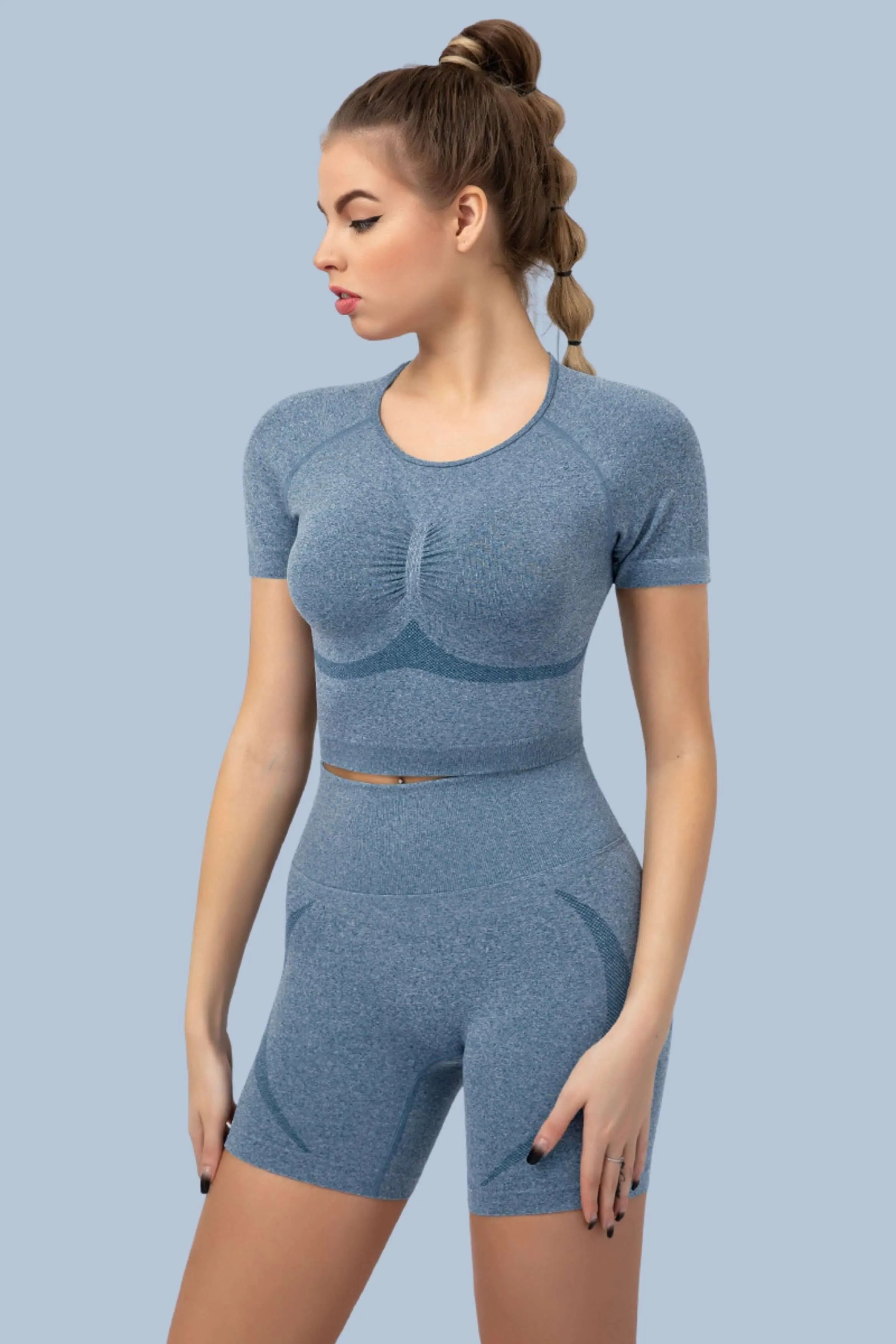Superfit Breathable Seamless Short Yoga Sets