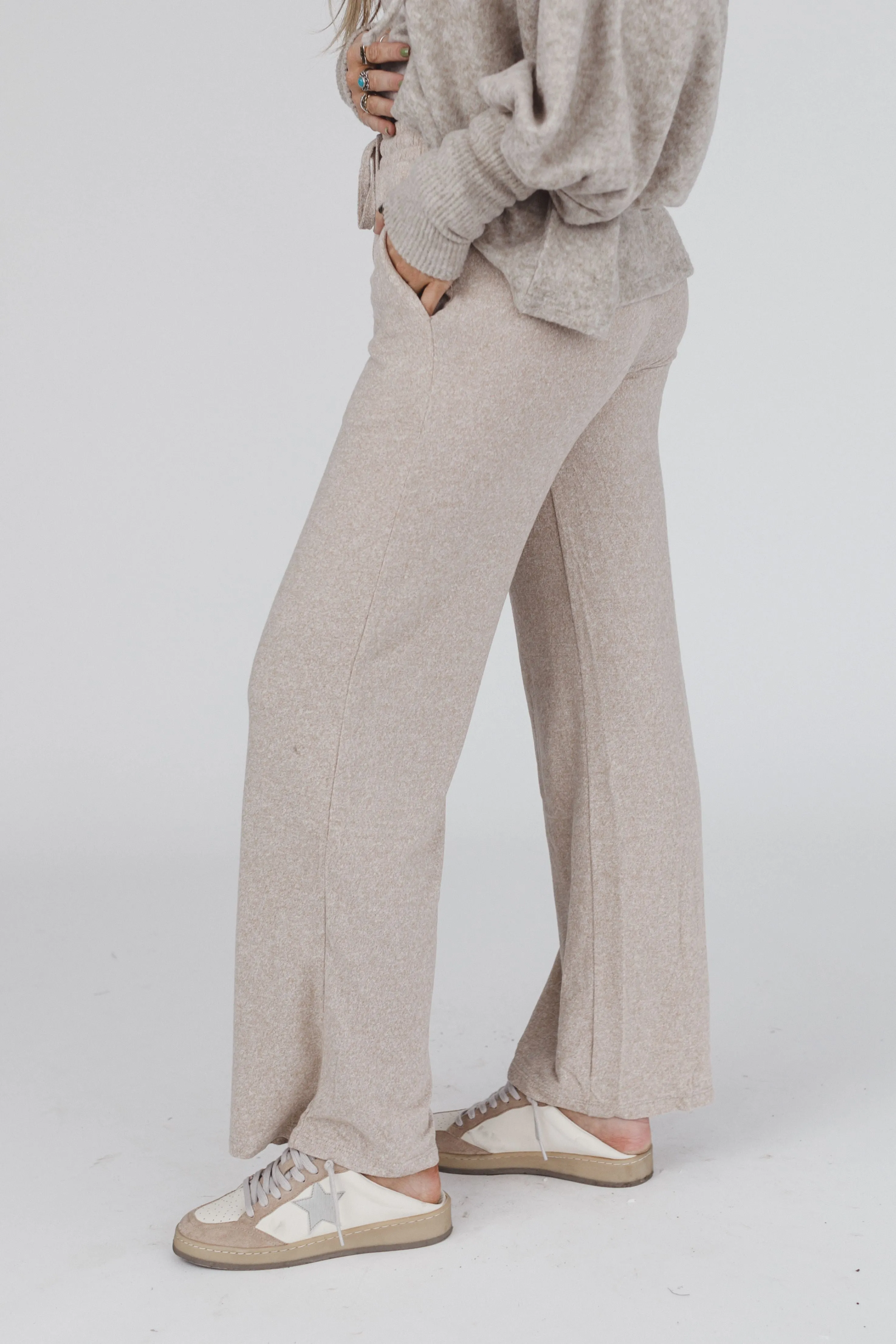 Top Flight Drawstring Pants - Beige