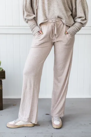 Top Flight Drawstring Pants - Beige