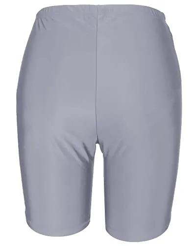 Tummy Control High Waisted Swim Shorts Women's Long Board Boy Shorts
