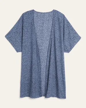 Vivian Glam Day Kimono | Azure Blue / Black