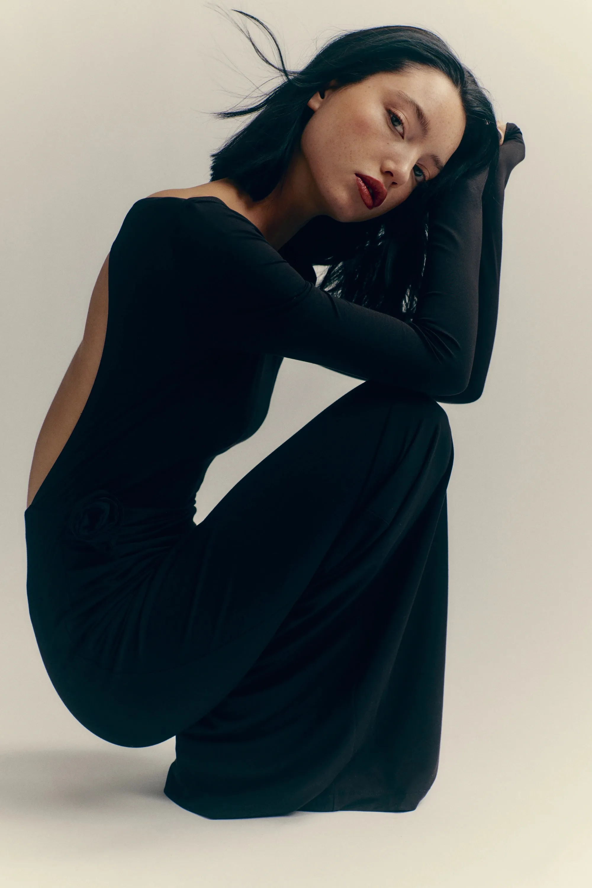 Wide Collar Long Dress (Final Sale)