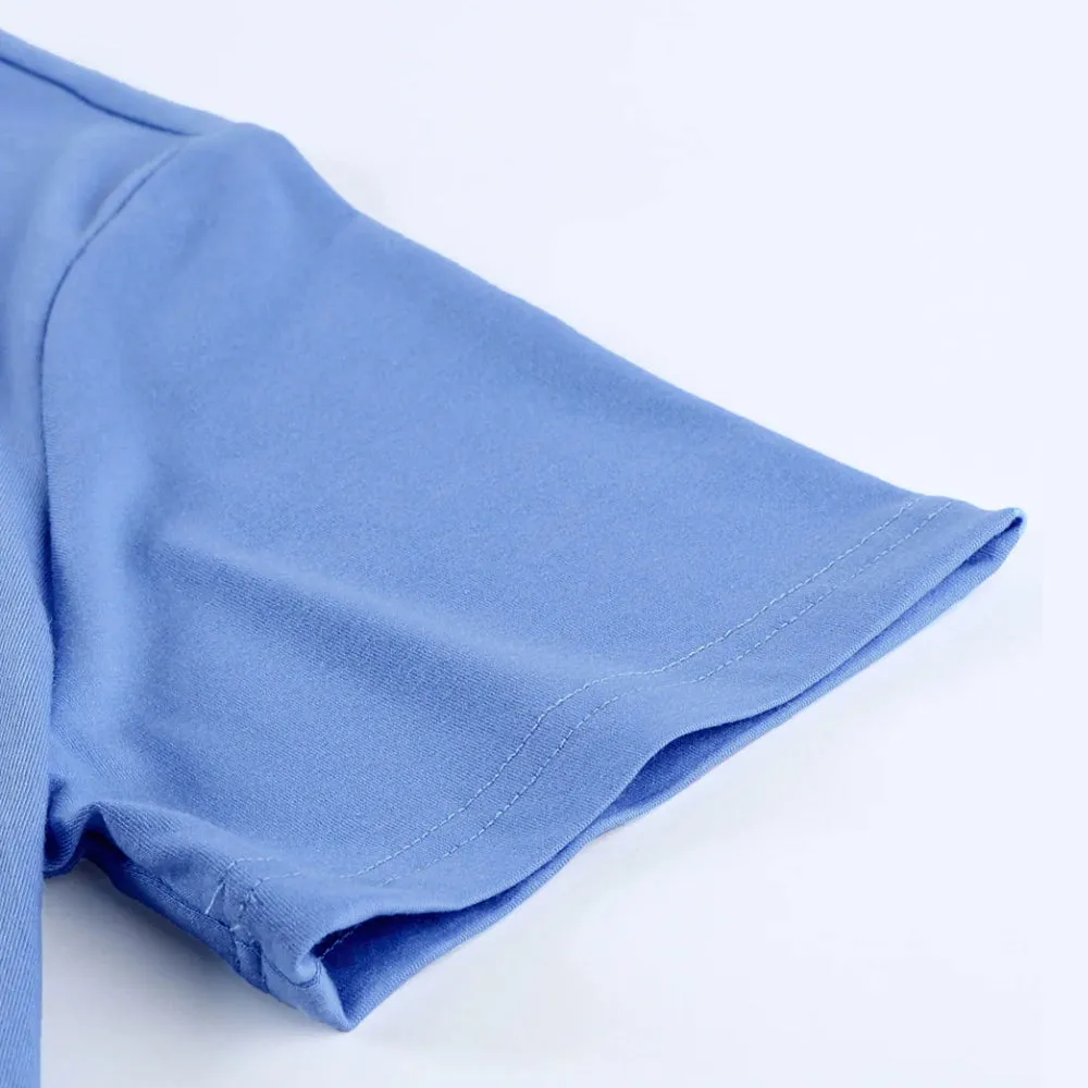 Women's Stylish Short Sleeve Top Crewneck Shirt – Loose Casual Tee with Side Split